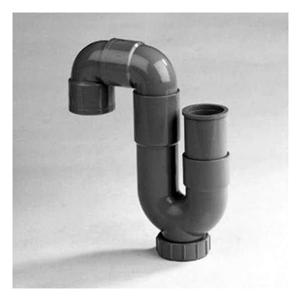 Dyka PVC universeel sifon 50mm grijs Dyka PVC universeel sifon 50mm grijs