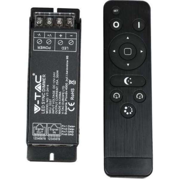 LED SYNC Dimmer RF14B Draadloos - geschikt voor led strips met een kleur DC:12V/24V 300W max LED SYNC Dimmer RF14B Draadloos - geschikt voor led strips met een kleur DC:12V/24V 300W max