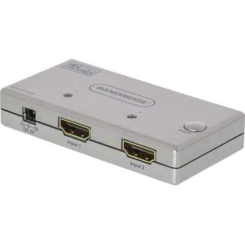 2-Poorts Ultra HD HDMI Schakelaar Zilver