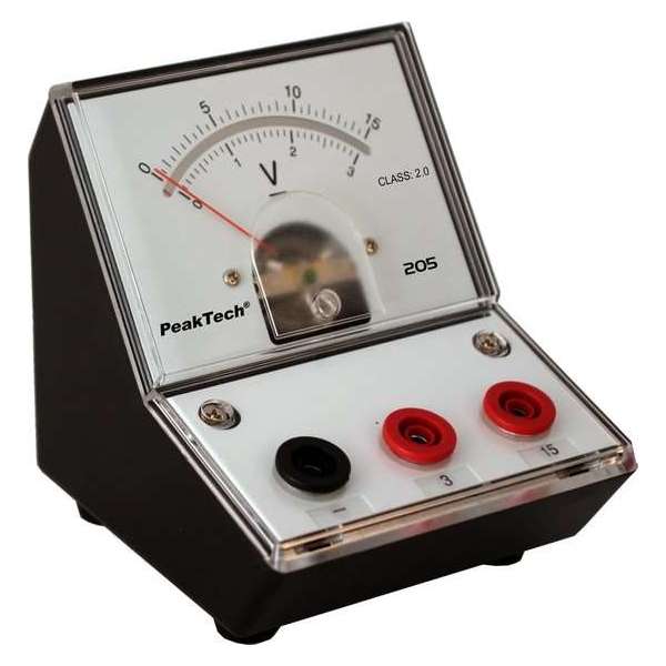 PeakTech 205-05 Analoog Instrument - 0...3V/15V DC PeakTech 205-05 Analoog Instrument - 0...3V/15V DC