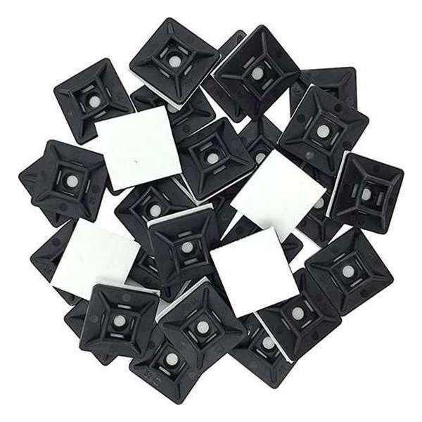 Ohmeron - Nylon kabelbindervoet 100 stuks - 30x30 - Zwart Ohmeron - Nylon kabelbindervoet 100 stuks - 30x30 - Zwart