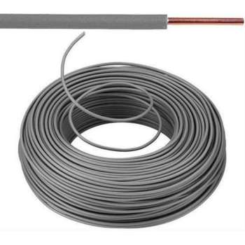 VOB draad / VD draad 2,5 mm² Eca - grijs (H07V-U) - rol 100 meter