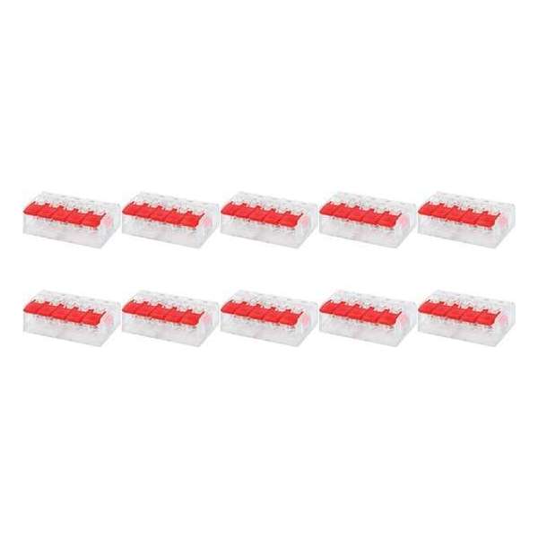 Lasklem Slim Set 10 Stuks - 5 Polig met Klemmetjes - Rood Lasklem Slim Set 10 Stuks - 5 Polig met Klemmetjes - Rood
