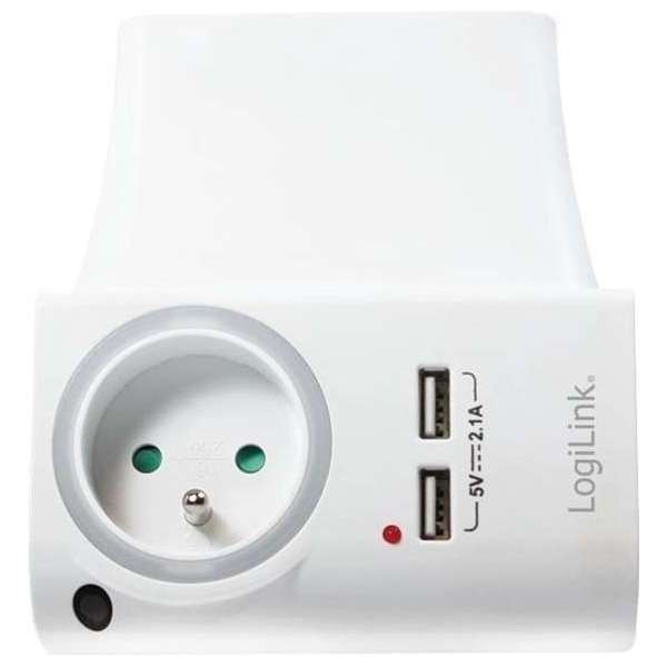 LogiLink PA0166 netstekker adapter Type E (FR) Wit LogiLink PA0166 netstekker adapter Type E (FR) Wit