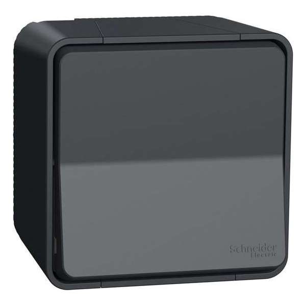 Tweepolige schakelaar Buiten - Opbouw - Antraciet - Mureva Styl - Schneider Electric - MUR35033 Tweepolige schakelaar Buiten - Opbouw - Antraciet - Mureva Styl - Schneider Electric - MUR35033
