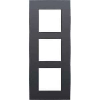 Niko Drievoudige afdekplaat met 60 mm verticale centerafstand Niko Intense anthracite