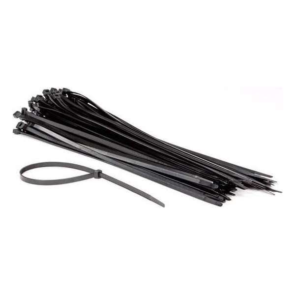 SET MET NYLON KABELBINDERS - 8.8 x 500 mm - ZWART (100 st.) SET MET NYLON KABELBINDERS - 8.8 x 500 mm - ZWART (100 st.)