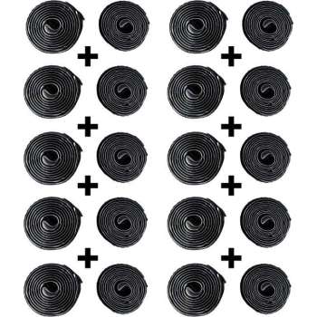 Plakbaar Klittenband - Haak en Lus - 10 stuks - 25 mm - 1 meter