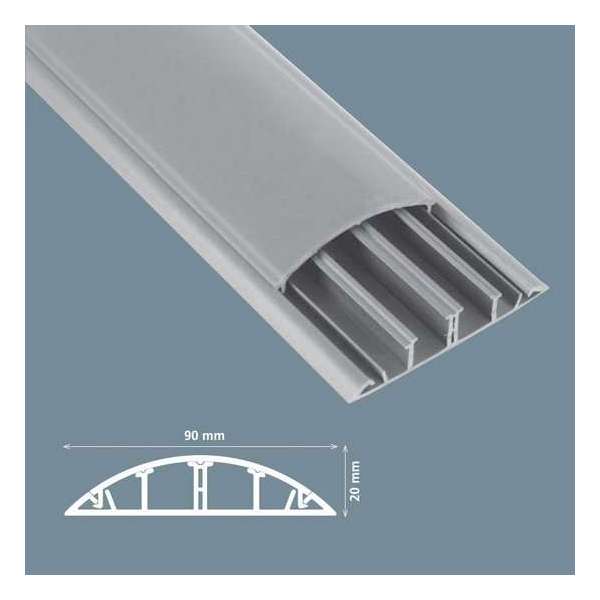 90X20 mm vloer/wand kabelgoot/ leidinglijst met bevestigingstape 2X1 M 90X20 mm vloer/wand kabelgoot/ leidinglijst met bevestigingstape 2X1 M
