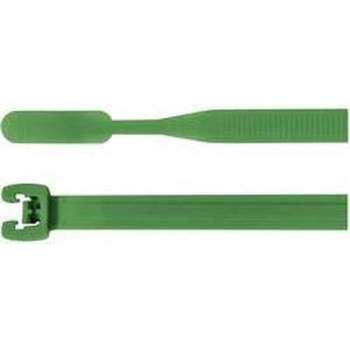 HellermannTyton 109-00193 Q50L-PA66-GN-C1 Kabelbinder 410 mm 4.70 mm Groen Met open kabelbinderuiteinde 100 stuk(s)