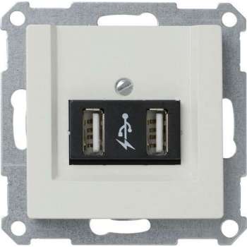 Schneider Electric System-M USB module 2-voudig Wit