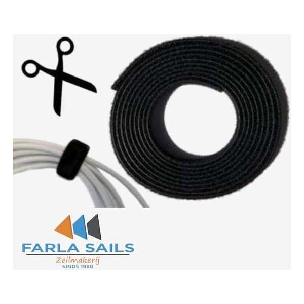25mtr-Velcro-20mm zwart -Back to back klittenband-Kabelbinder-Klittenband-Tyraps. 25mtr-Velcro-20mm zwart -Back to back klittenband-Kabelbinder-Klittenband-Tyraps.