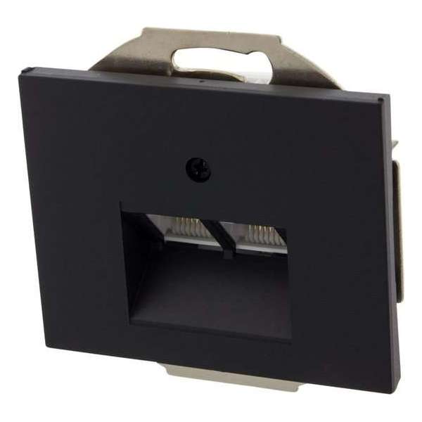 Contactdoos – inbouw – telefoon – data – CAT6A – 2 x 8–polig – geschikt voor afdekraam Berker K1 – antraciet Contactdoos – inbouw – telefoon – data – CAT6A – 2 x 8–polig – geschikt voor afdekraam Berker K1 – antraciet