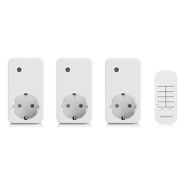 Smartwares SH4-99573 Schakelaar Set – 4-delig – Plug & Connect – 3 draadloze stekkers met afstandsbediening Smartwares SH4-99573 Schakelaar Set – 4-delig – Plug & Connect – 3 draadloze stekkers met afstandsbediening