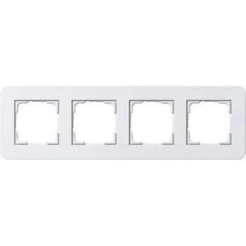 Gira E3 Zuiver wit glanzend Afdekraam 4 voudig 214410
