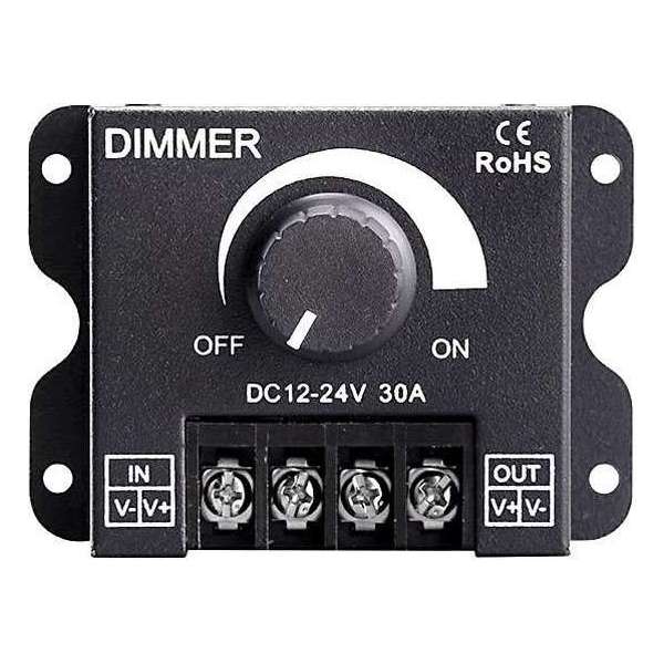 LED dimmer - Met draaiknop - 12 tot 24 Volt - 30A LED dimmer - Met draaiknop - 12 tot 24 Volt - 30A