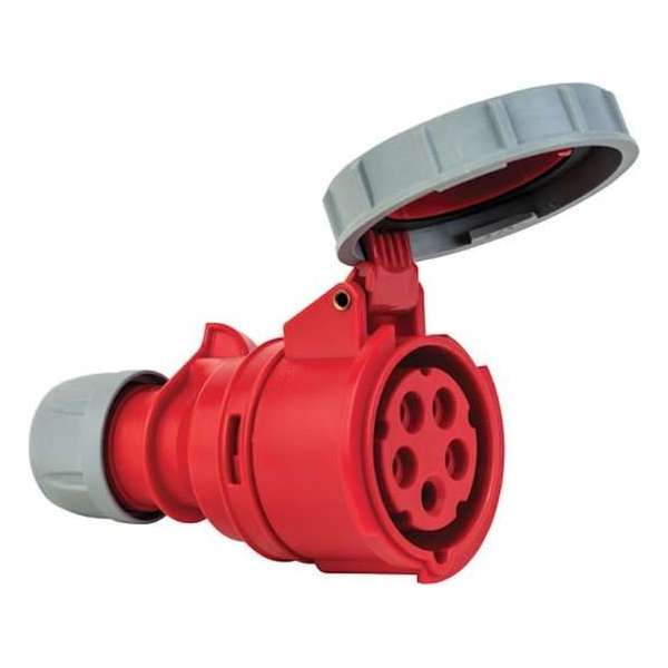 "Mete - CEE female 5 polig 6H 16A IP67 - waterdicht - kracht - rood - stekker 380-415VAC " "Mete - CEE female 5 polig 6H 16A IP67 - waterdicht - kracht - rood - stekker 380-415VAC "
