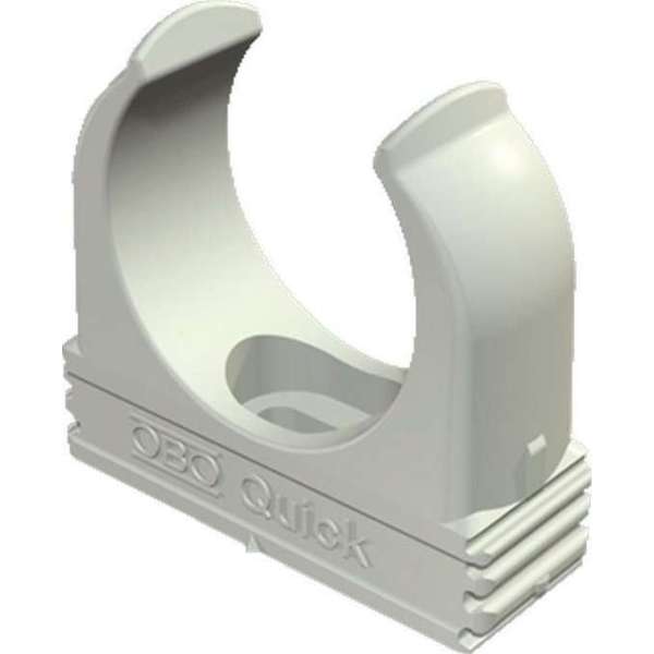 OBO kabelbuisklem Quick, kunstst, grijs, v/buisdiam 32mm, koppelbaar OBO kabelbuisklem Quick, kunstst, grijs, v/buisdiam 32mm, koppelbaar