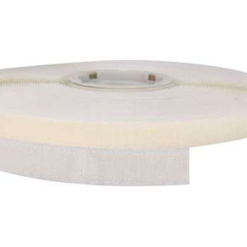 Klittenband - 25 Meter Wit - 20mm Zelfklevend Acryl Haak Harde Kant Wit