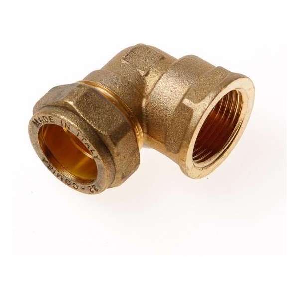 Installatiebranche Kniekoppeling binnendraads knel 3/4" x 22mm Installatiebranche Kniekoppeling binnendraads knel 3/4" x 22mm