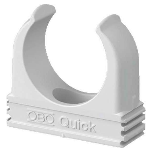 OBO kabelbuisklem Quick, kunstst, wit, v/buisdiam 16mm, koppelbaar OBO kabelbuisklem Quick, kunstst, wit, v/buisdiam 16mm, koppelbaar