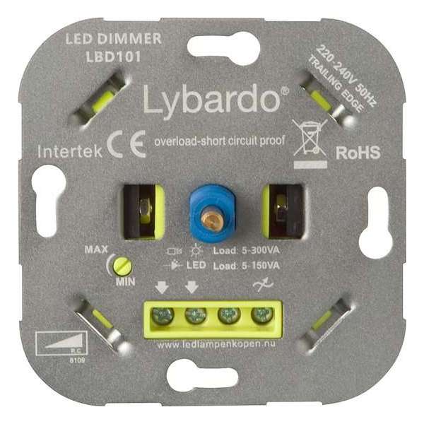 Lybardo ITEC 5-150W LED dimmer - Fase Afsnijding - Universeel - Inbouw Lybardo ITEC 5-150W LED dimmer - Fase Afsnijding - Universeel - Inbouw