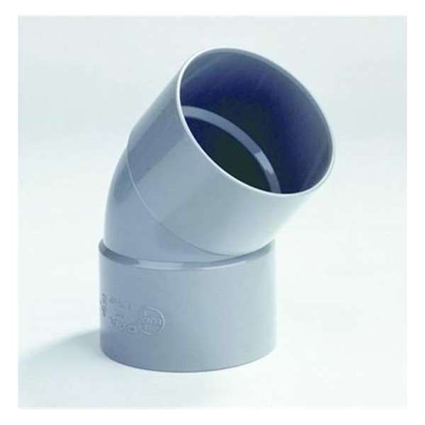Dyka Bocht 2x lijmmof 45° PVC keurmerk BRL52100 160mm Dyka Bocht 2x lijmmof 45° PVC keurmerk BRL52100 160mm
