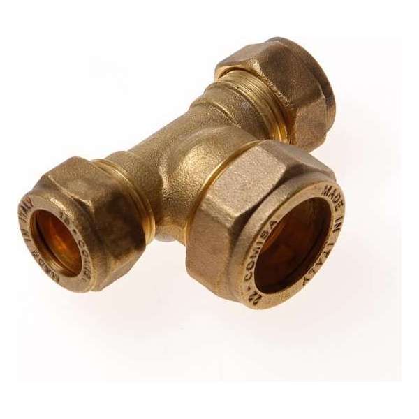 Installatiebranche T-koppeling 3x knel 15-22-15mm Installatiebranche T-koppeling 3x knel 15-22-15mm
