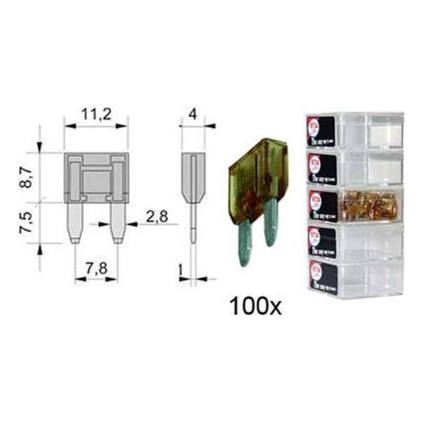 steekzekering MINI 5A BEIGE 100 stuks in een doosje steekzekering MINI 5A BEIGE 100 stuks in een doosje