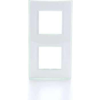 BTICINO Living Light - afdekplaat - 2V - verticaal/horizontaal - aqua