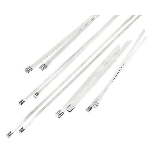 Metalen RVS Tie Wrap - 7,9 x 200 mm - 100 stuks Metalen RVS Tie Wrap - 7,9 x 200 mm - 100 stuks