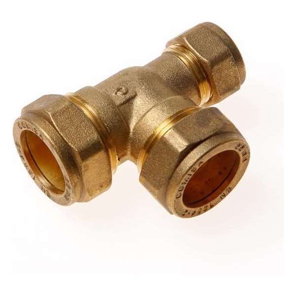 Installatiebranche T-koppeling 3x knel 22 x 22 x 15mm Installatiebranche T-koppeling 3x knel 22 x 22 x 15mm
