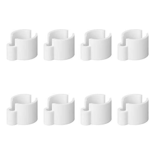 Kabelclip wit voor tentstokken van 22-32mm set van 8 stuks Kabelclip wit voor tentstokken van 22-32mm set van 8 stuks