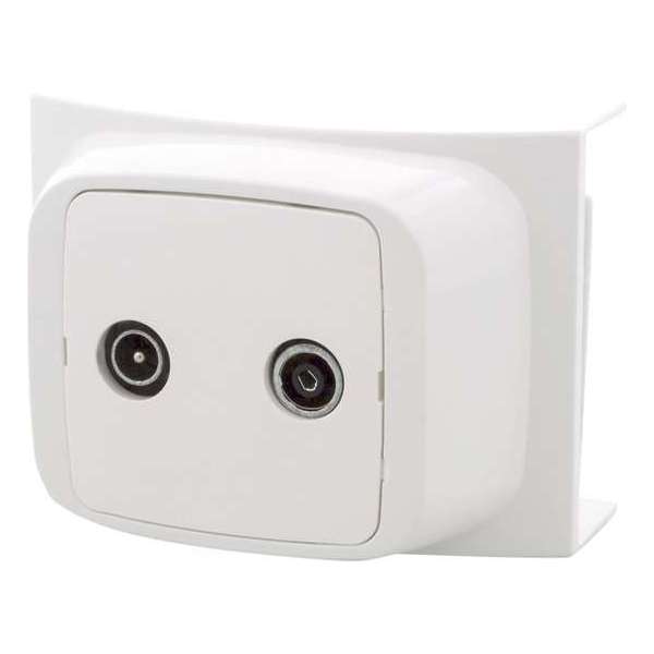 Attema K40 contactdoos – radio – tv – polarwit Attema K40 contactdoos – radio – tv – polarwit