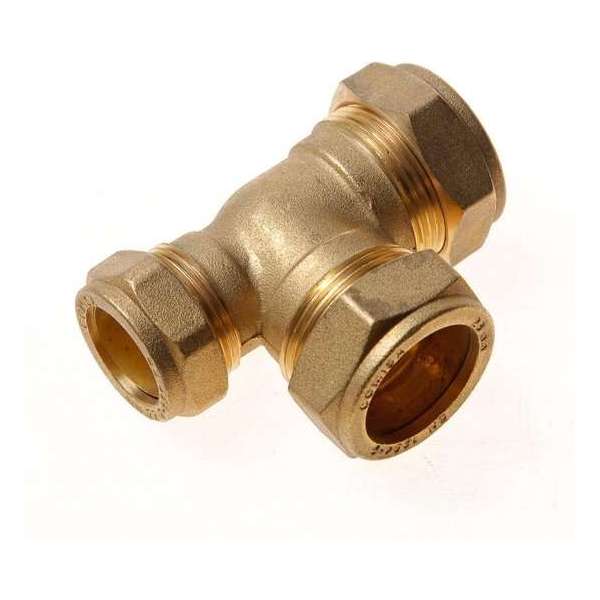 Installatiebranche T koppeling 3x knel 28-28-22mm Installatiebranche T koppeling 3x knel 28-28-22mm