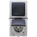Kopp Nautic combinatie IP44 RA vert. grijs