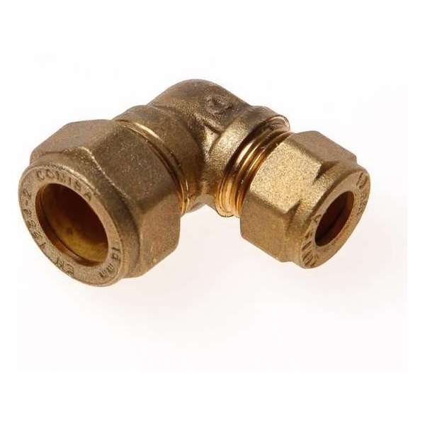 Installatiebranche Kniekoppeling 2x knel 15 x 10mm Installatiebranche Kniekoppeling 2x knel 15 x 10mm