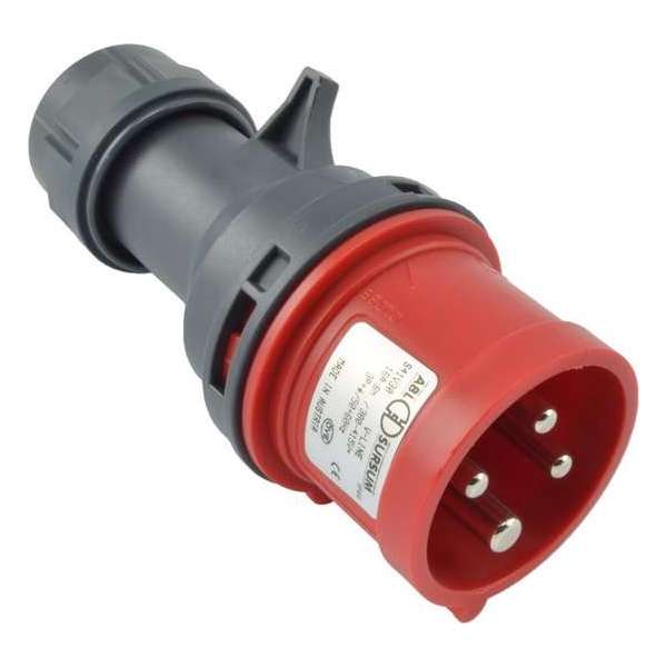 Stekker Cee Norm 400V 16A 3P + Aarde Rood Stekker Cee Norm 400V 16A 3P + Aarde Rood