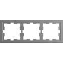 Afdekraam D-Life 3V - Kunststof RVS look - Systeem Design - Schneider Electric - MTN4030-6536