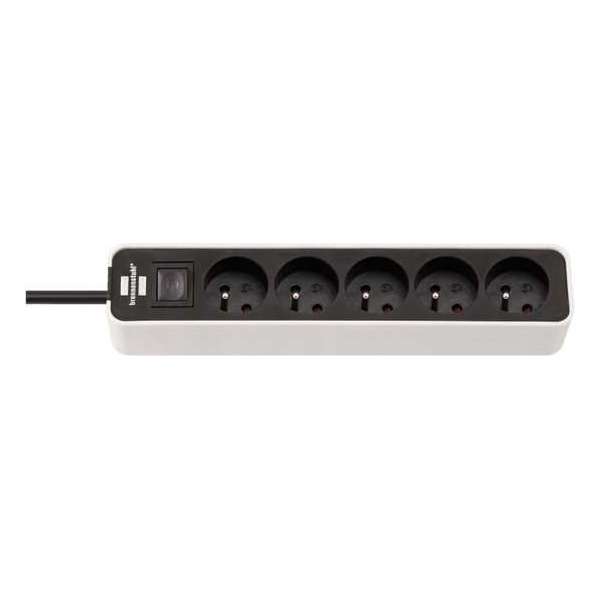 BRENNENSTUHL ECOLOR-contactdoos 5 uitgangen (kabel 1,50m H05VV-F3G1.0, met schakelaar), Wit / Zwart BRENNENSTUHL ECOLOR-contactdoos 5 uitgangen (kabel 1,50m H05VV-F3G1.0, met schakelaar), Wit / Zwart