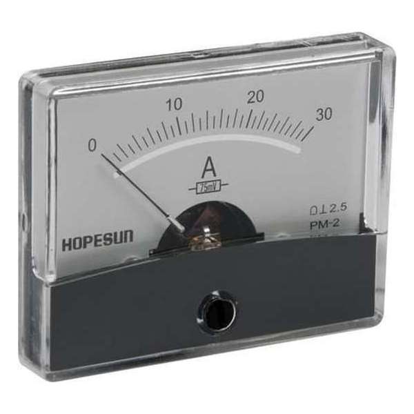 Analoge Paneelmeter Voor Dc Stroommetingen 30A Dc / 60 X 47Mm Analoge Paneelmeter Voor Dc Stroommetingen 30A Dc / 60 X 47Mm