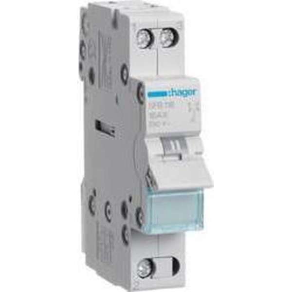 Groepenschakelaar Grijs 16 A 230 V Hager SFB116 Groepenschakelaar Grijs 16 A 230 V Hager SFB116
