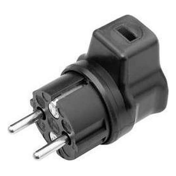 GAO 627658 Haakse stekker met randaarde Rubber Voor lichtketting met prikkabel 230 V Zwart GAO 627658 Haakse stekker met randaarde Rubber Voor lichtketting met prikkabel 230 V Zwart