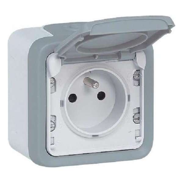 LEGRAND 2P + T-aansluiting met volledige bescherming eclips 16 AX Plexo grijs LEGRAND 2P + T-aansluiting met volledige bescherming eclips 16 AX Plexo grijs