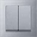 Wissel-wisselschakelaar Compleet - Aluminium - Merten M-Pure - Schneider Electric - MTN3126-3660_TO