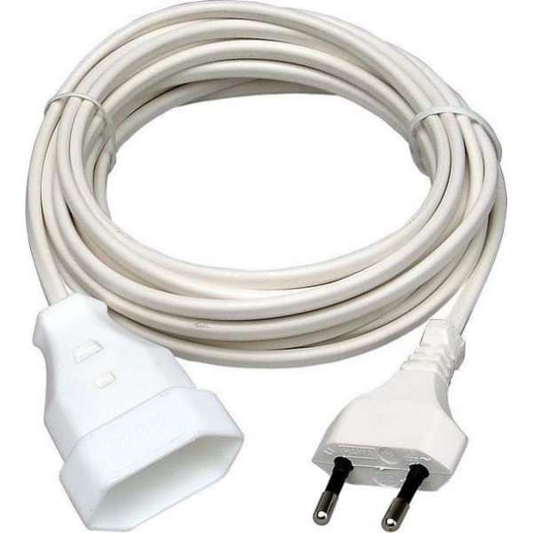 Kopp verlengsnoer Euro 5m kabel 2-polig 2.5A 250V Wit Kopp verlengsnoer Euro 5m kabel 2-polig 2.5A 250V Wit