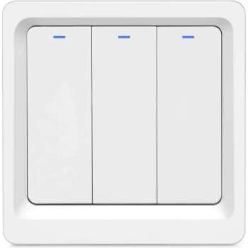 DrPhone SWS1 - Slimme Wifi Schakelaar - Lichtschakelaars 3 Gang - Geschikt voor IOS en Android - Wit