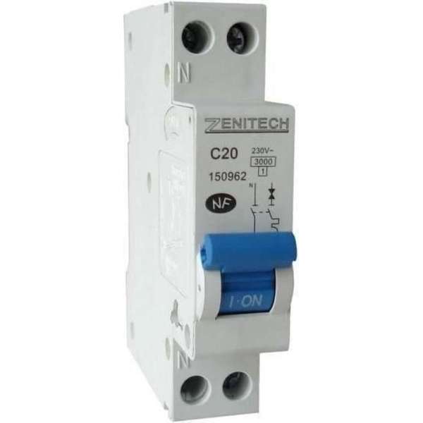 Stroomonderbreker PH / N 20A Zenitech NF Stroomonderbreker PH / N 20A Zenitech NF