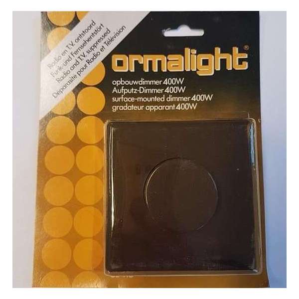 Ormalight Opbouw dimmer 400 watt bruin Ormalight Opbouw dimmer 400 watt bruin