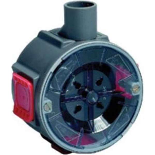 Attema inbouwdoos U50 koppelbaar met correctiering en tuit 16mm (5/8 ) met label Attema inbouwdoos U50 koppelbaar met correctiering en tuit 16mm (5/8 ) met label